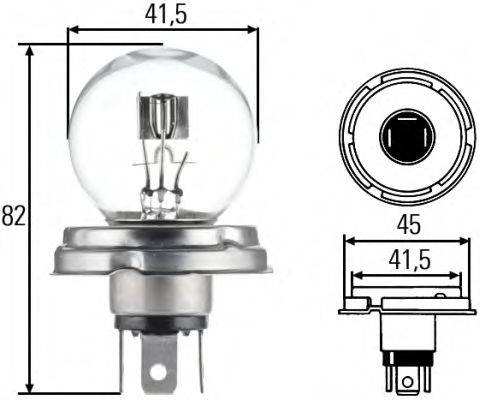 HELLA 8GD002088071 Лампа розжарювання, основна фара; Лампа розжарювання, основна фара