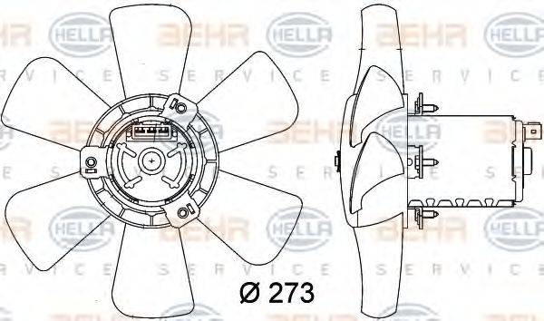 HELLA 8EW009144401 Вентилятор, охолодження двигуна