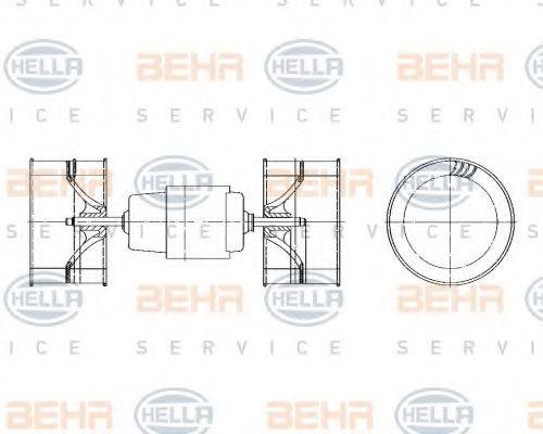 HELLA 8EW009157571 Вентилятор салону