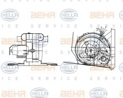 HELLA 8EW009158311 Вентилятор салону