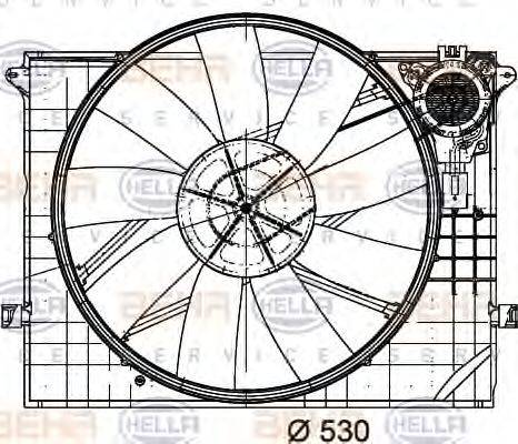 HELLA 8EW009158781 Вентилятор, охолодження двигуна