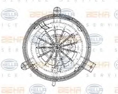 HELLA 8EW009159251 Вентилятор салону