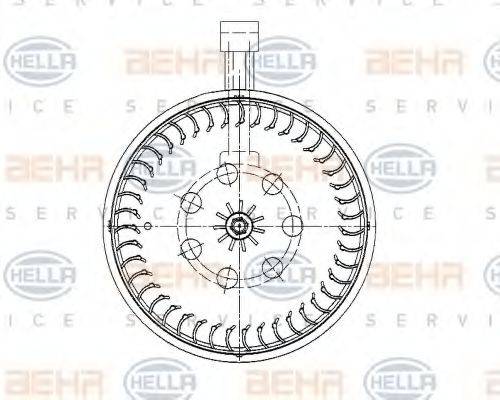 HELLA 8EW009159591 Вентилятор салону