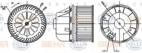 HELLA 8EW351000361 Вентилятор салону