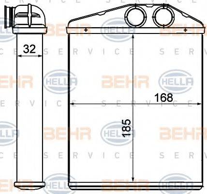 HELLA 8FH351000611 Теплообмінник, опалення салону