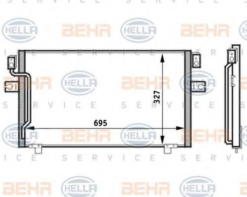 HELLA 8FC351024181 Конденсатор, кондиціонер