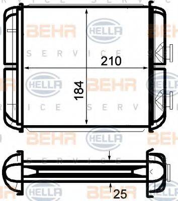 HELLA 8FH351024271 Теплообмінник, опалення салону