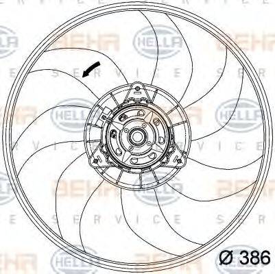 HELLA 8EW351034291 Вентилятор, охолодження двигуна