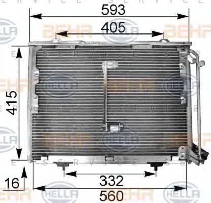 HELLA 8FC351036011 Конденсатор, кондиціонер