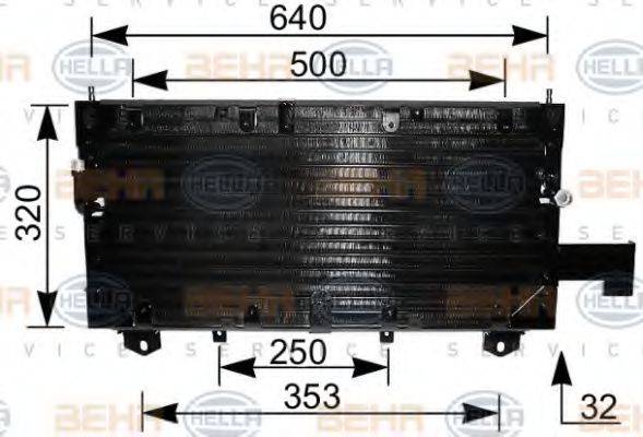 HELLA 8FC351036461 Конденсатор, кондиціонер