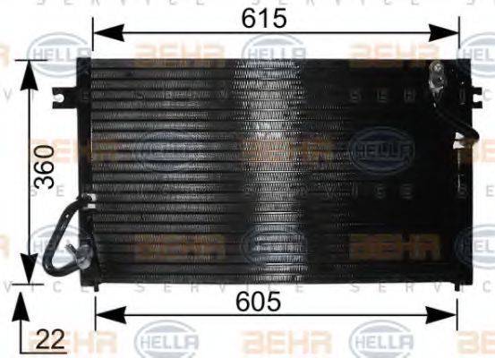 HELLA 8FC351036481 Конденсатор, кондиціонер