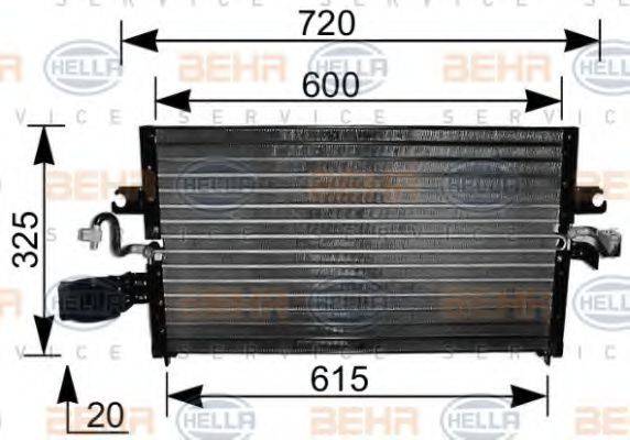 HELLA 8FC351036501 Конденсатор, кондиціонер