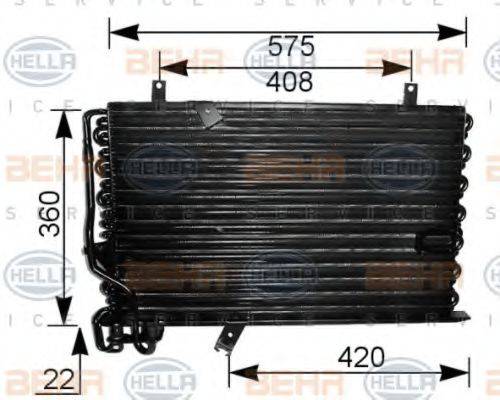 HELLA 8FC351037131 Конденсатор, кондиціонер