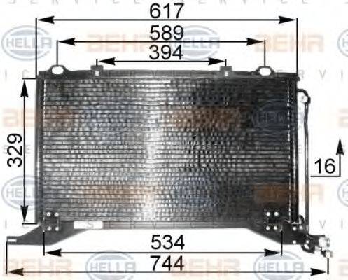 HELLA 8FC351037171 Конденсатор, кондиціонер