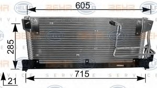 HELLA 8FC351037381 Конденсатор, кондиціонер