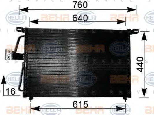 HELLA 8FC351037611 Конденсатор, кондиціонер