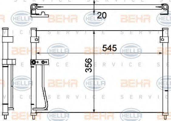 HELLA 8FC351038701 Конденсатор, кондиціонер