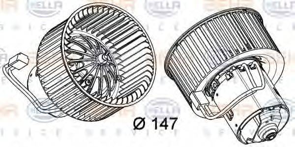 HELLA 8EW351040241 Вентилятор салону