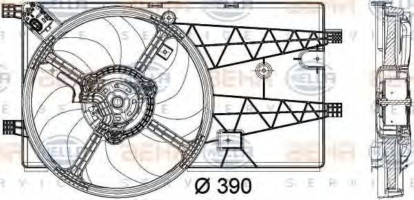 HELLA 8EW351040321 Вентилятор, охолодження двигуна