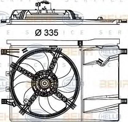 HELLA 8EW351040341 Вентилятор, охолодження двигуна