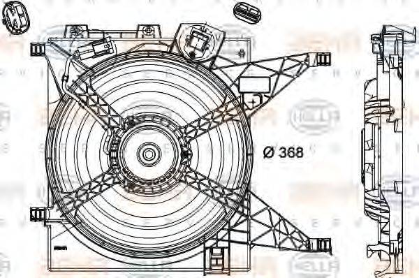 HELLA 8EW351040601 Вентилятор, охолодження двигуна