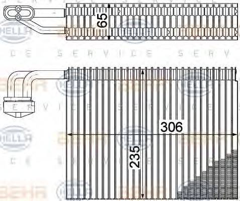 HELLA 8FV351211311 Випарник, кондиціонер