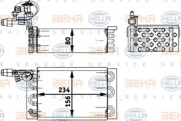 HELLA 8FV351211411 Випарник, кондиціонер