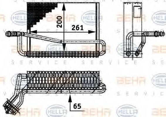 HELLA 8FV351211551 Випарник, кондиціонер