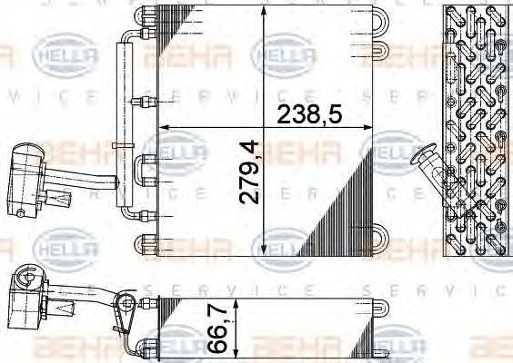 HELLA 8FV351211691 Випарник, кондиціонер