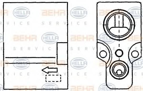 HELLA 8UW351234241 Розширювальний клапан, кондиціонер