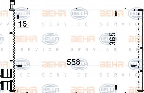 HELLA 8FC351300351 Конденсатор, кондиціонер