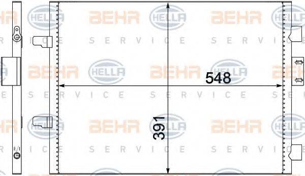 HELLA 8FC351300651 Конденсатор, кондиціонер