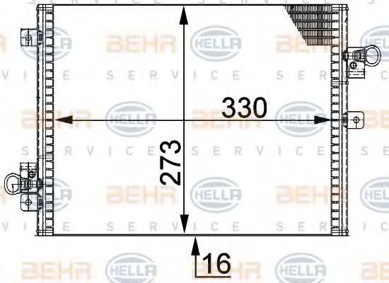 HELLA 8FC351301421 Конденсатор, кондиціонер