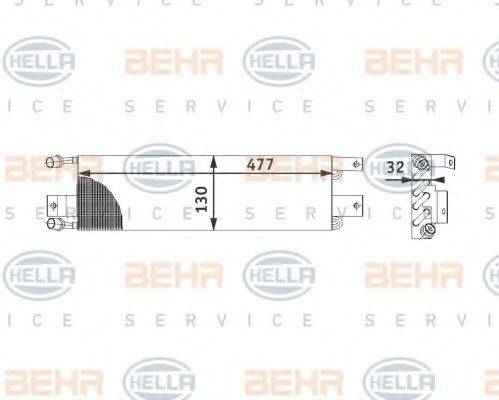 HELLA 8FC351301451 Конденсатор, кондиціонер