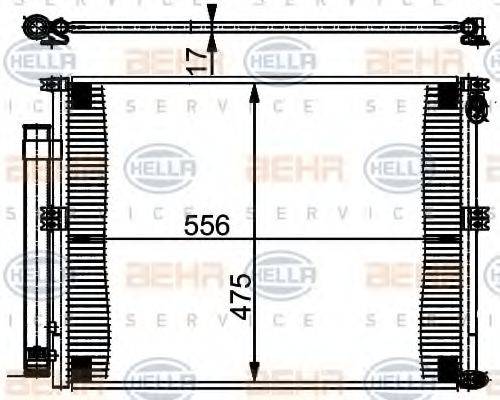 HELLA 8FC351301791 Конденсатор, кондиціонер