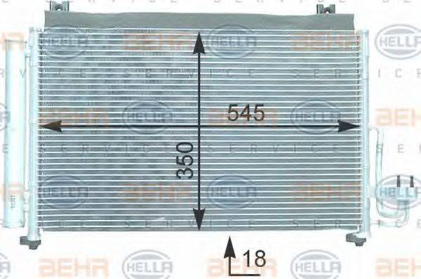 HELLA 8FC351302691 Конденсатор, кондиціонер