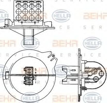 HELLA 9ML351303271 Опір, вентилятор салону