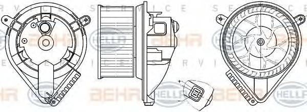 HELLA 8EW351304041 Вентилятор салону