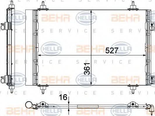 HELLA 8FC351304271 Конденсатор, кондиціонер