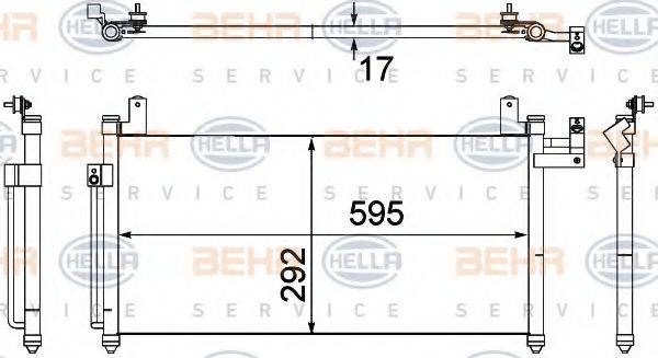 HELLA 8FC351304361 Конденсатор, кондиціонер