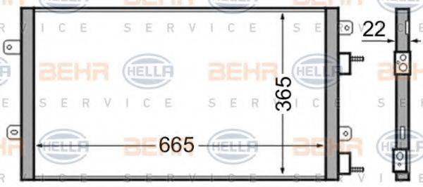 HELLA 8FC351305101 Конденсатор, кондиціонер