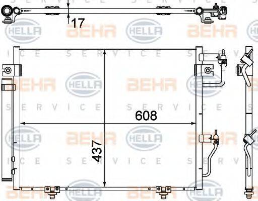 HELLA 8FC351307371 Конденсатор, кондиціонер