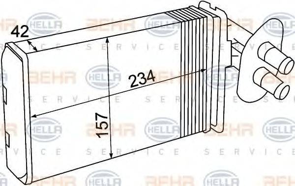 HELLA 8FH351308741 Теплообмінник, опалення салону