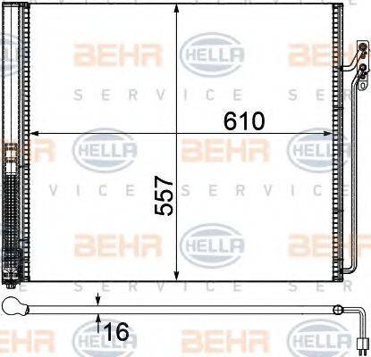 HELLA 8FC351309341 Конденсатор, кондиціонер