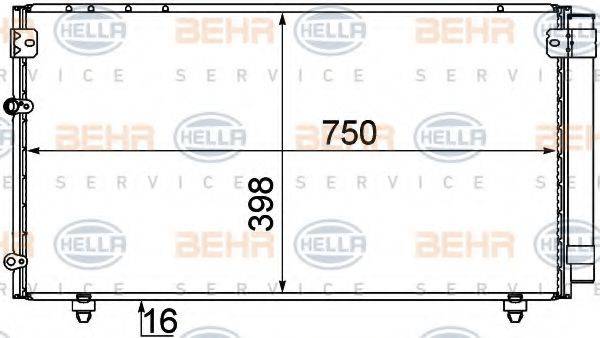 HELLA 8FC351310171 Конденсатор, кондиціонер