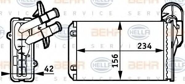 HELLA 8FH351311041 Теплообмінник, опалення салону