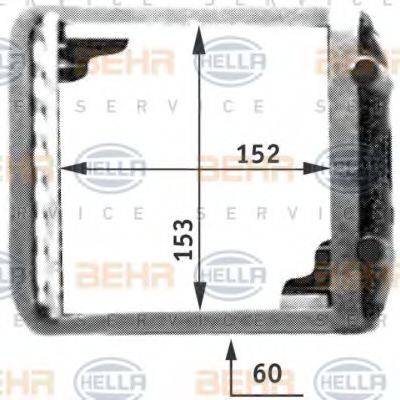 HELLA 8FH351311371 Теплообмінник, опалення салону