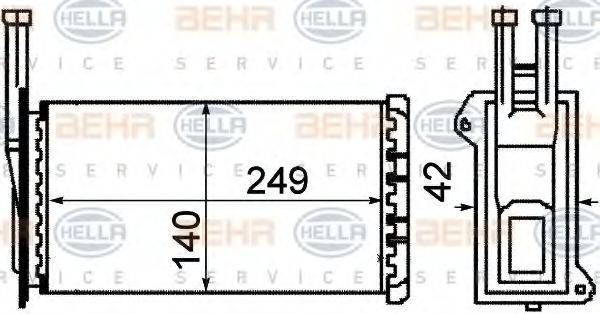 HELLA 8FH351311571 Теплообмінник, опалення салону