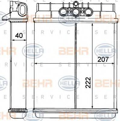 HELLA 8FH351311721 Теплообмінник, опалення салону