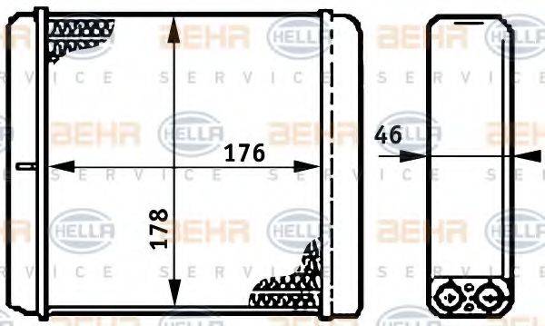 HELLA 8FH351312091 Теплообмінник, опалення салону